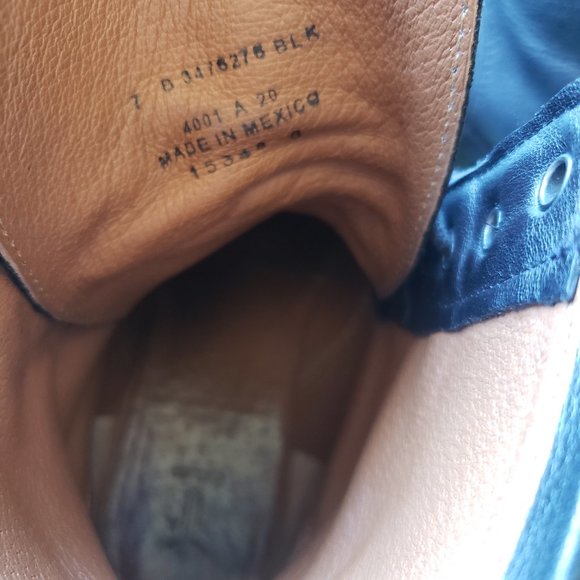 Frye Veronica Combat Boots - Black Vintage Leather - Size 7 - Picture 4 of 13